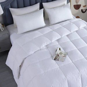 HOMBYS 100% Down Hypoallergenic Oeko-Tex Certified Oversized Queen Comforter